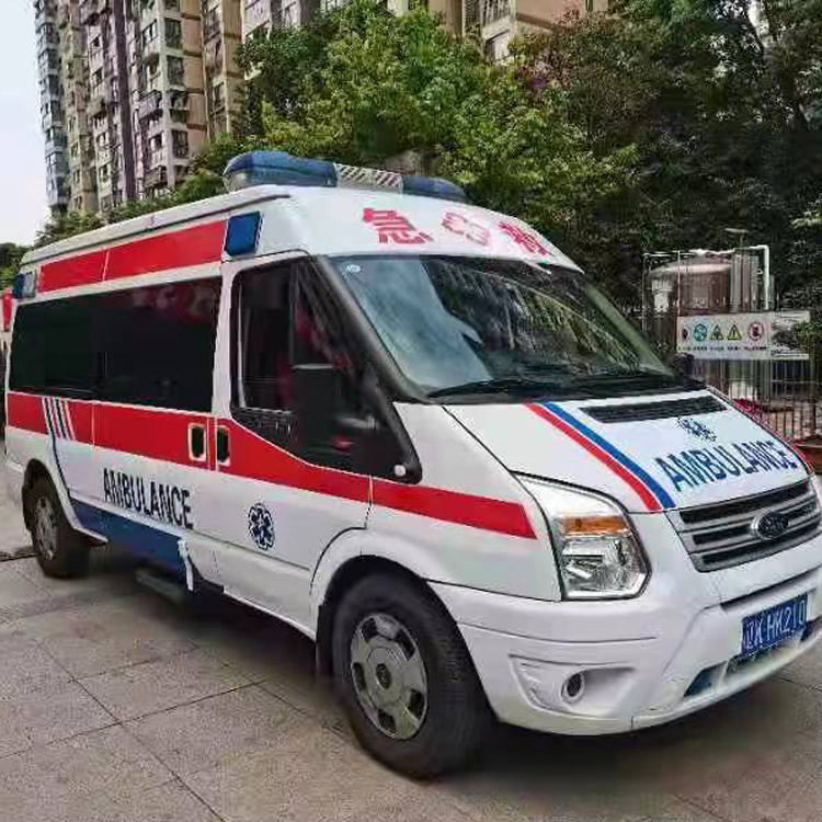 桥头镇长途救护车护送病人返乡